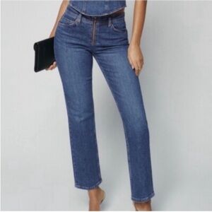 Reformation Jeans Julianna Exposed Zip Straight Leg Jeans NWT 23 mesa